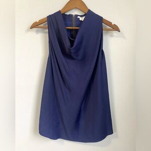 Helmut Lang Petite Coma Draped Cowl Neck Sleeveless Top Size XSP